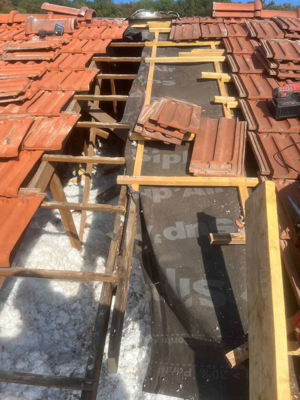Rénovation de toiture - avant